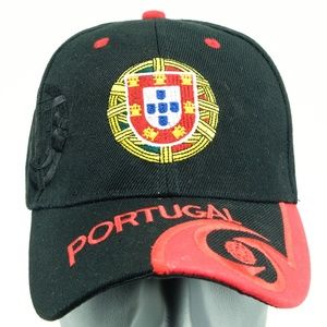 Portugal Baseball Cap Adjustable Black Hat